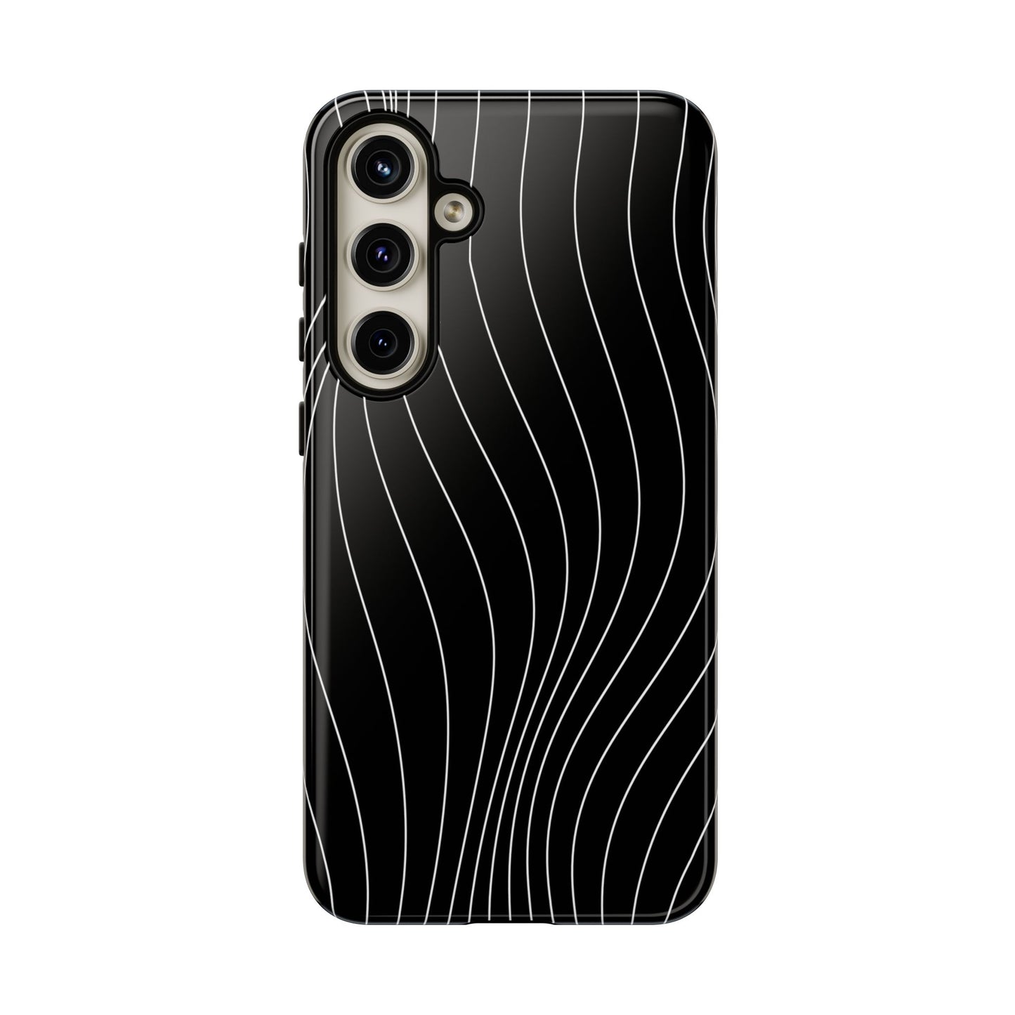 Black Wave Line Tough Phone Case