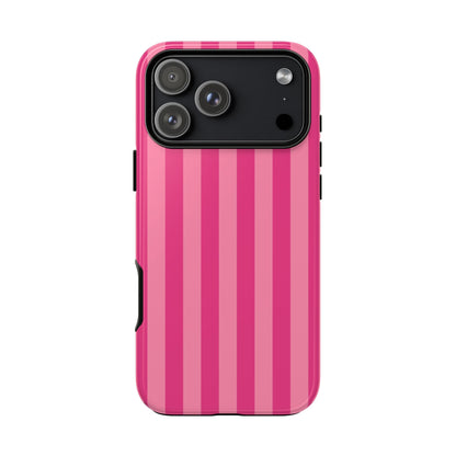Pink Candy Stripe Tough Phone Case
