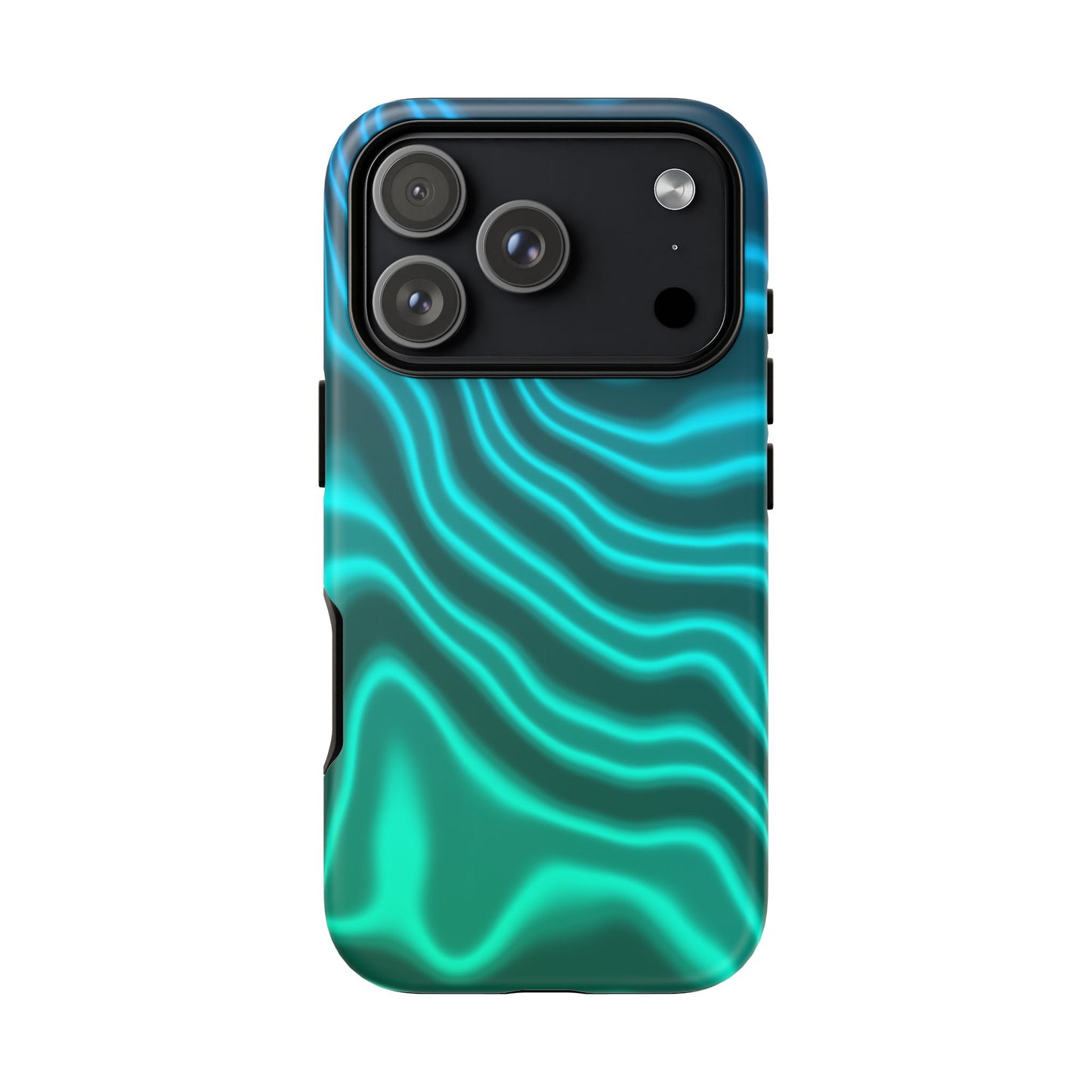 Teal Glow Wave Tough Phone Case