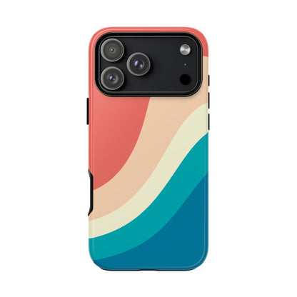 Retro Sunset Wave Tough Phone Case