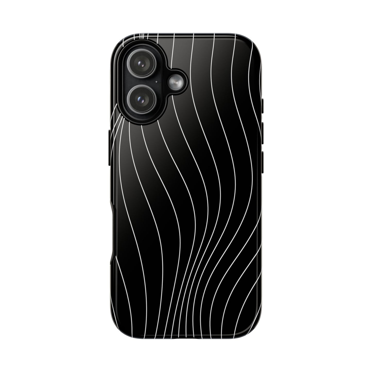 Black Wave Line Tough Phone Case