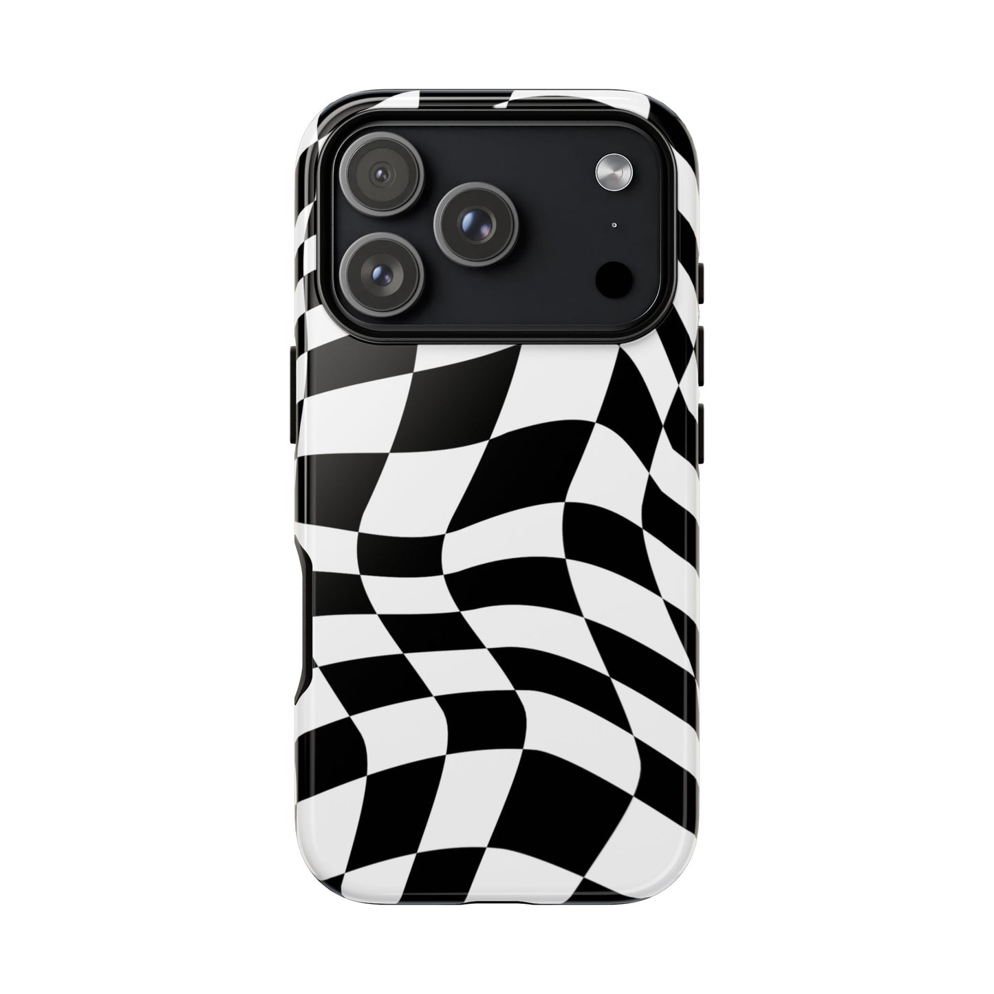 Warped Checker Tough Phone Case