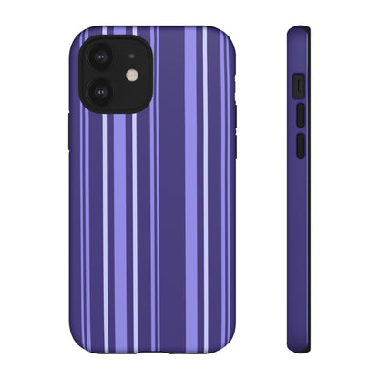 Berry Violet Stripe Tough Phone Case