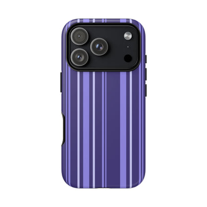 Berry Violet Stripe Tough Phone Case