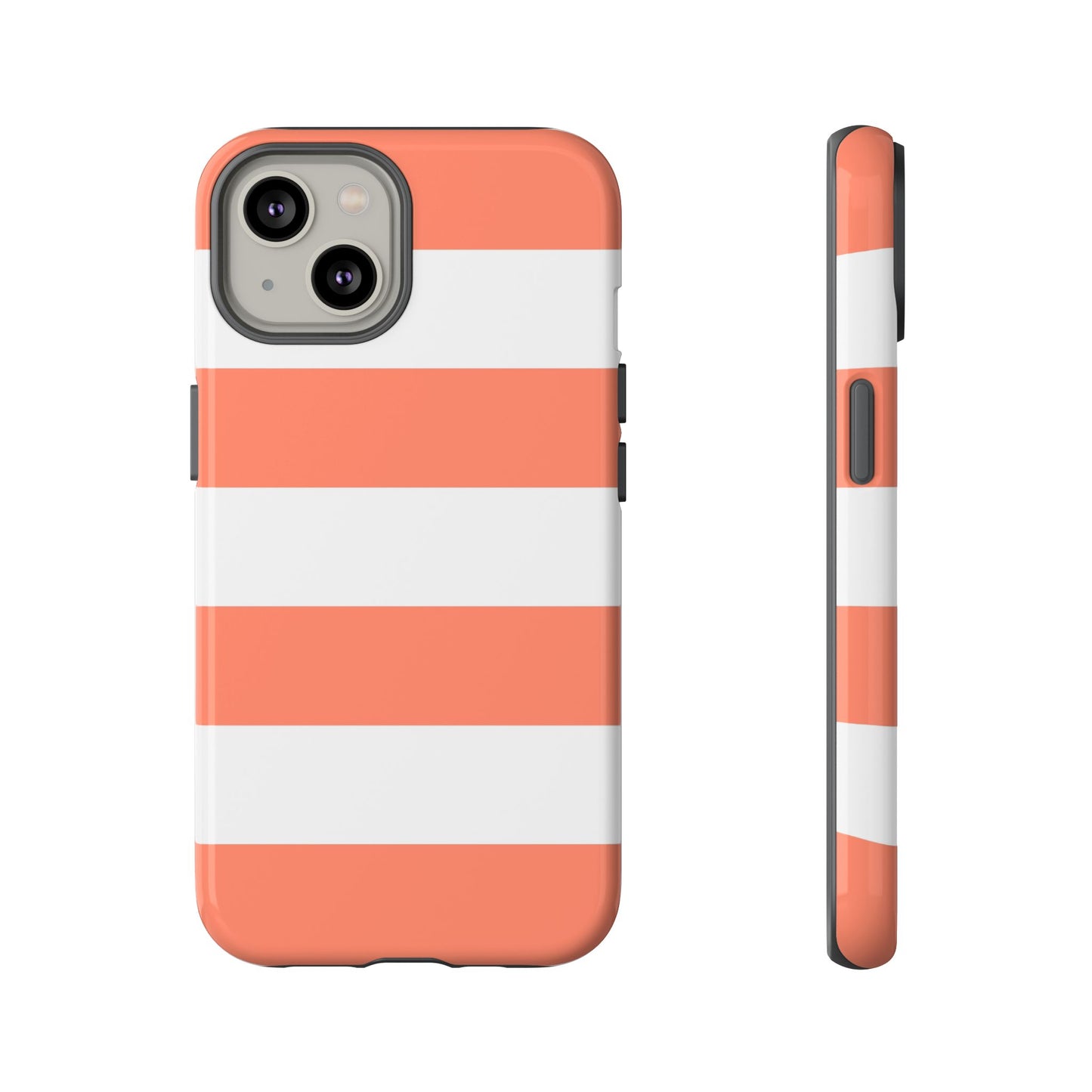 Coral Cabana Stripe Tough Phone Case