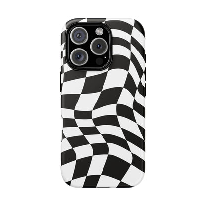 Warped Checker Tough Phone Case