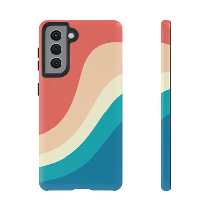 Retro Sunset Wave Tough Phone Case