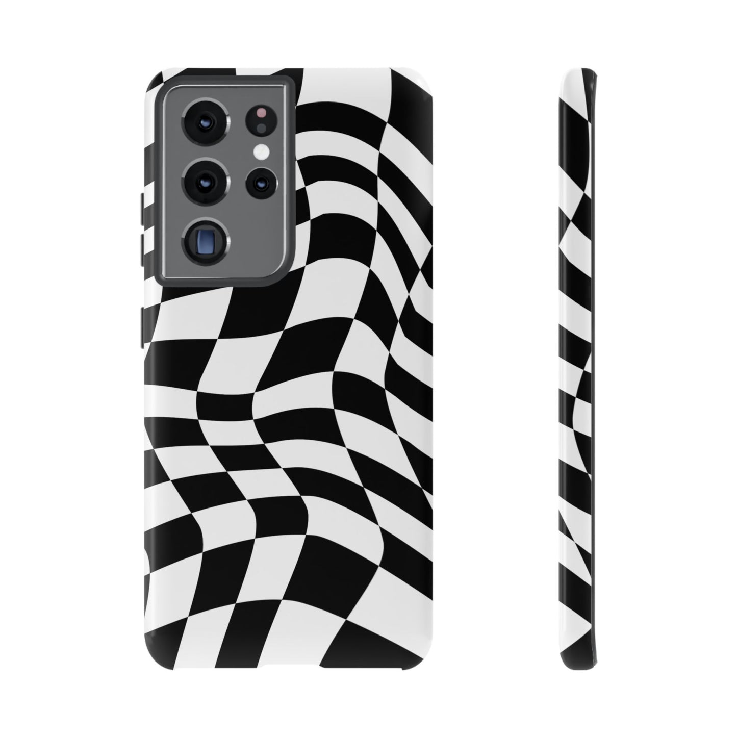 Warped Checker Tough Phone Case