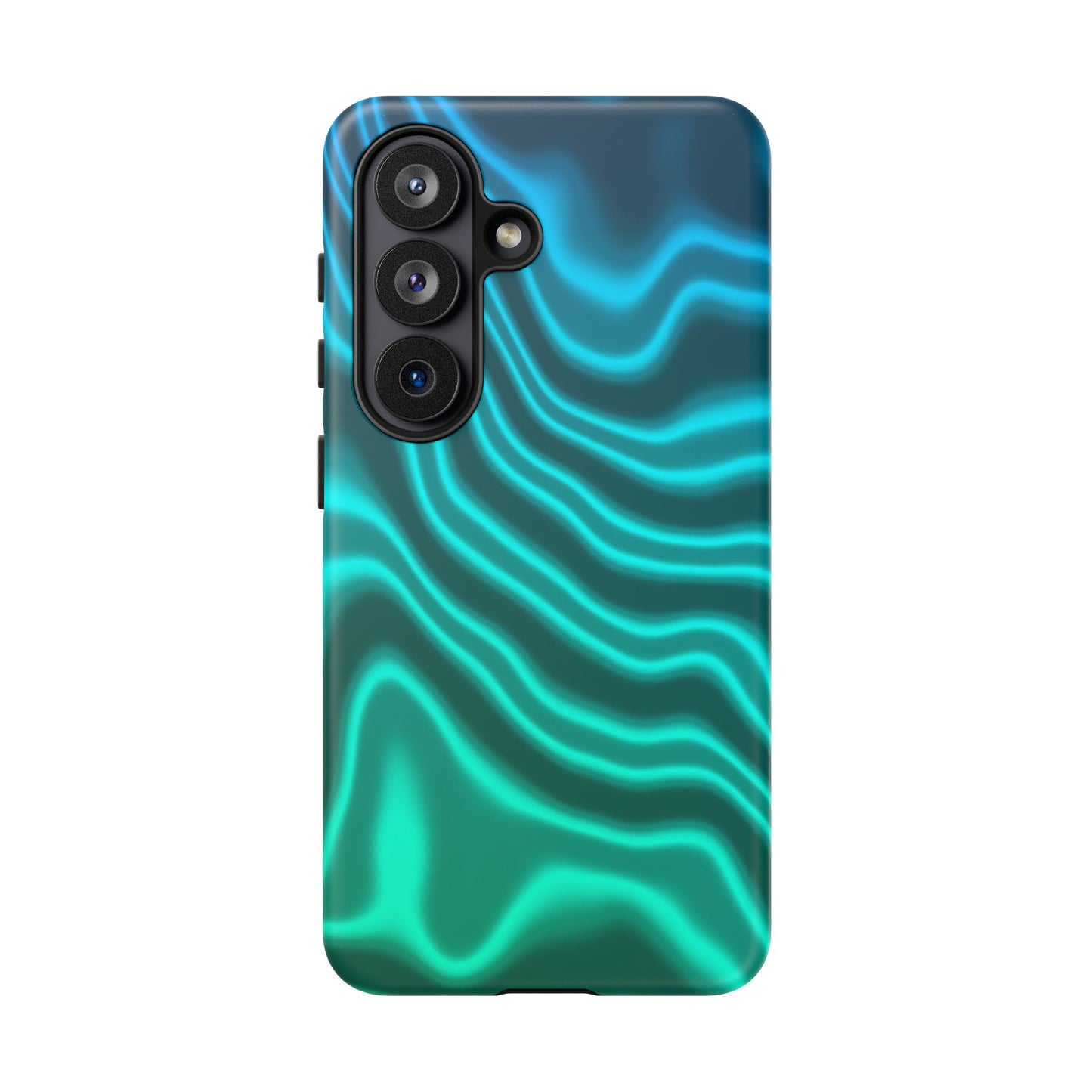 Teal Glow Wave Tough Phone Case