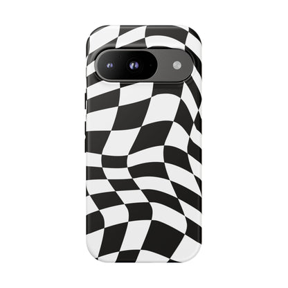 Warped Checker Tough Phone Case