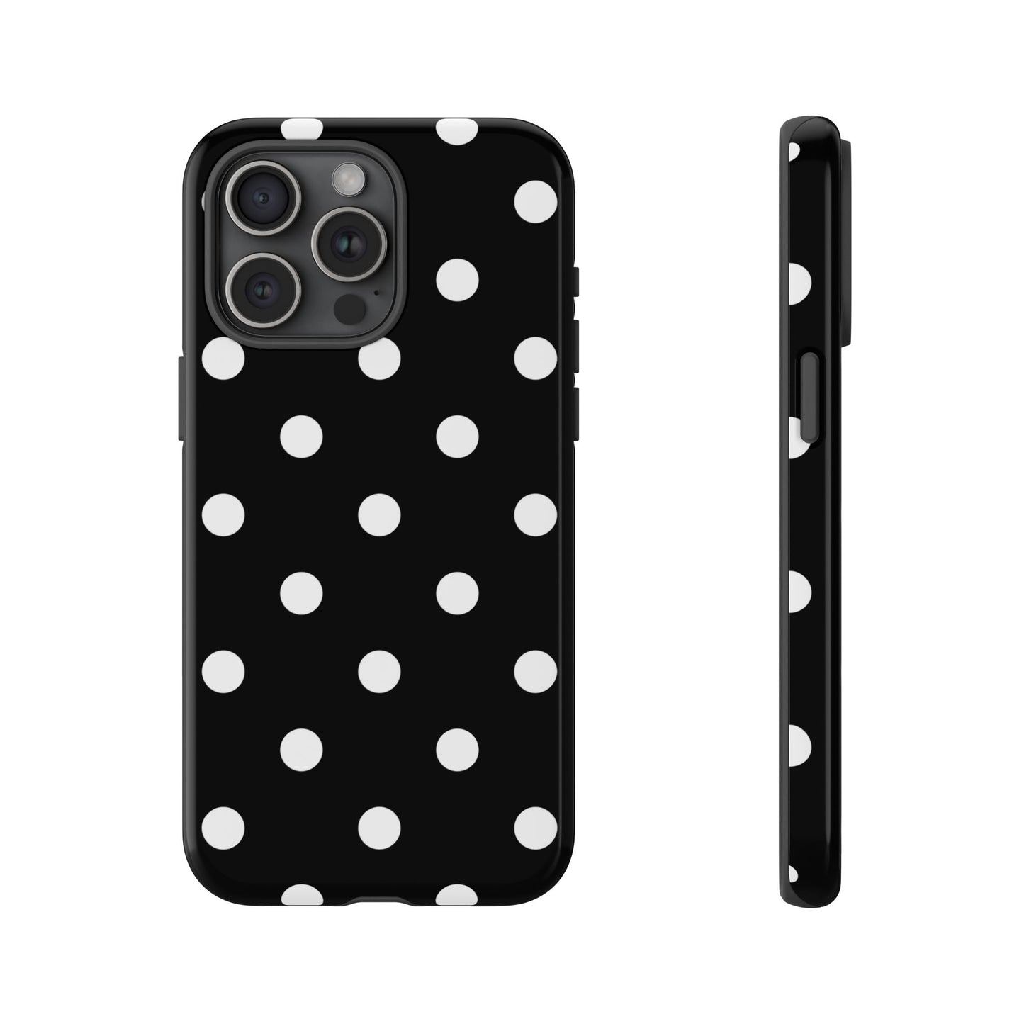 Black Polka Dot Tough Phone Case