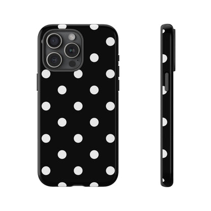 Black Polka Dot Tough Phone Case