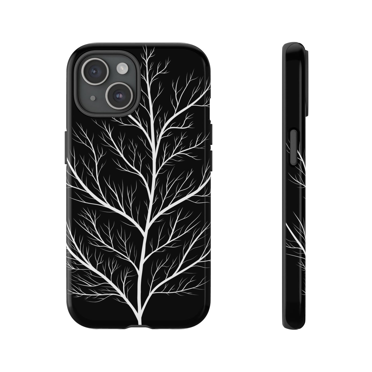 White Tree Silhouette Tough Phone Case