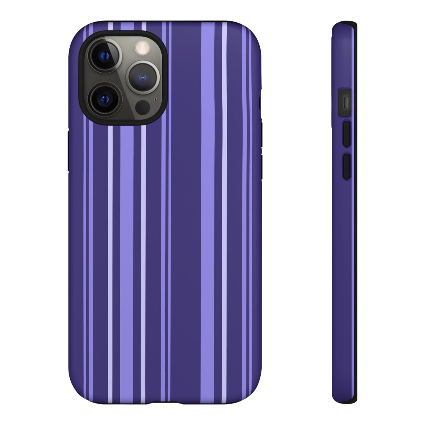Berry Violet Stripe Tough Phone Case