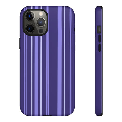 Berry Violet Stripe Tough Phone Case