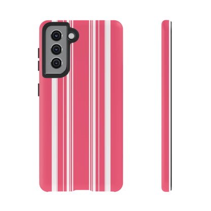 Pink Prep Stripe Tough Phone Case