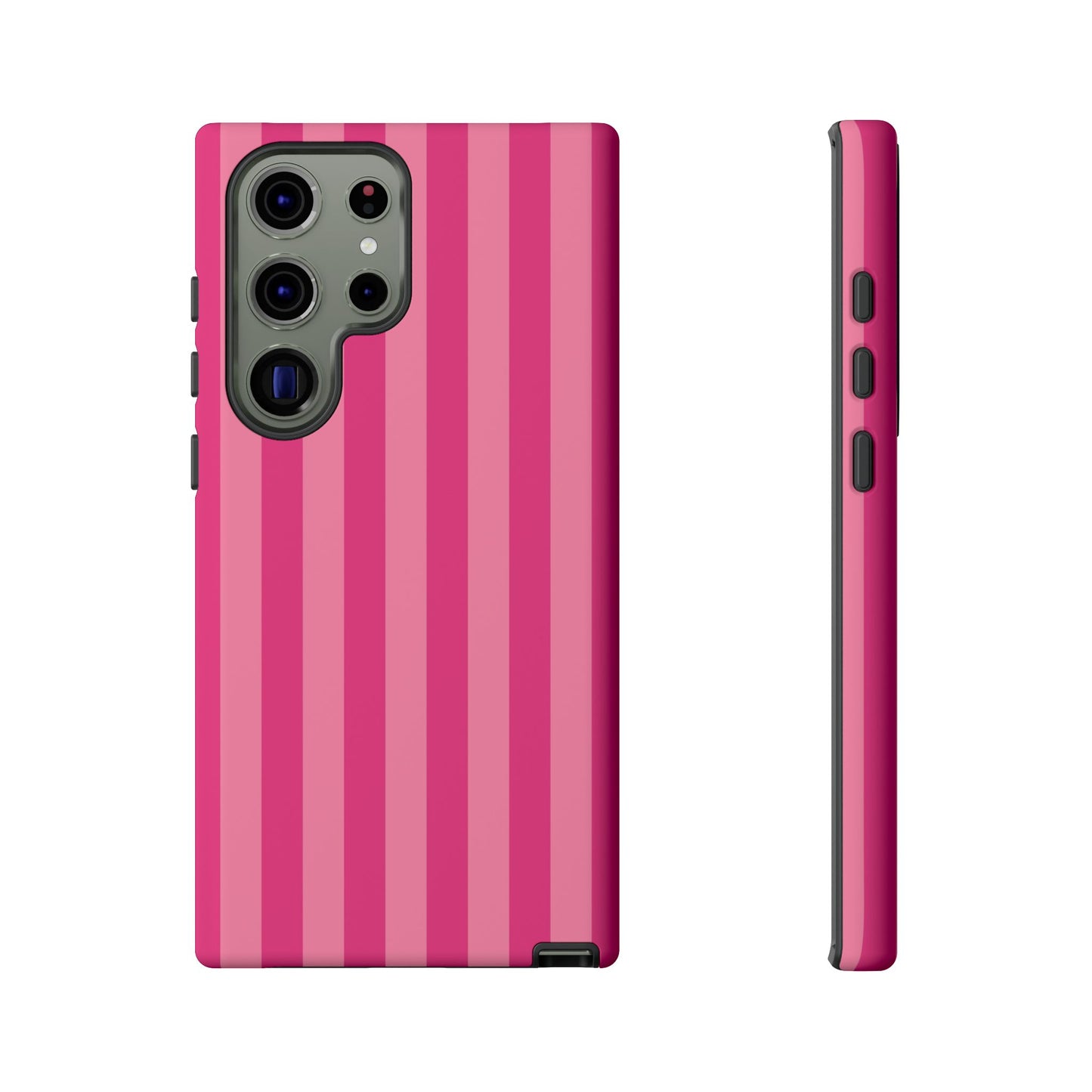 Pink Candy Stripe Tough Phone Case