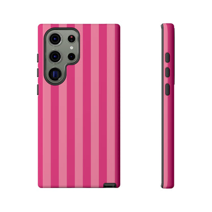 Pink Candy Stripe Tough Phone Case