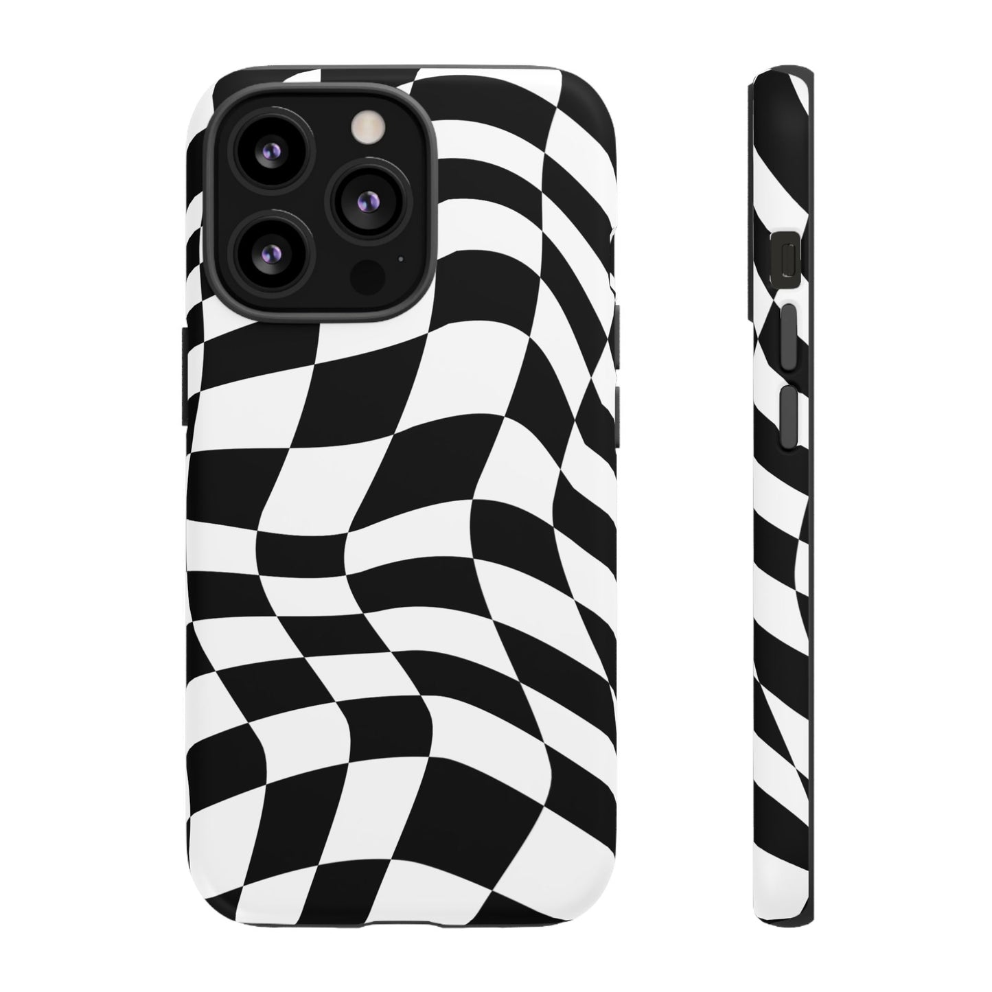 Warped Checker Tough Phone Case