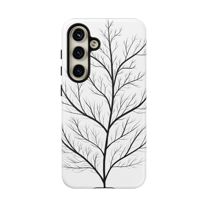 Black Branch Tree Tough Phone Case