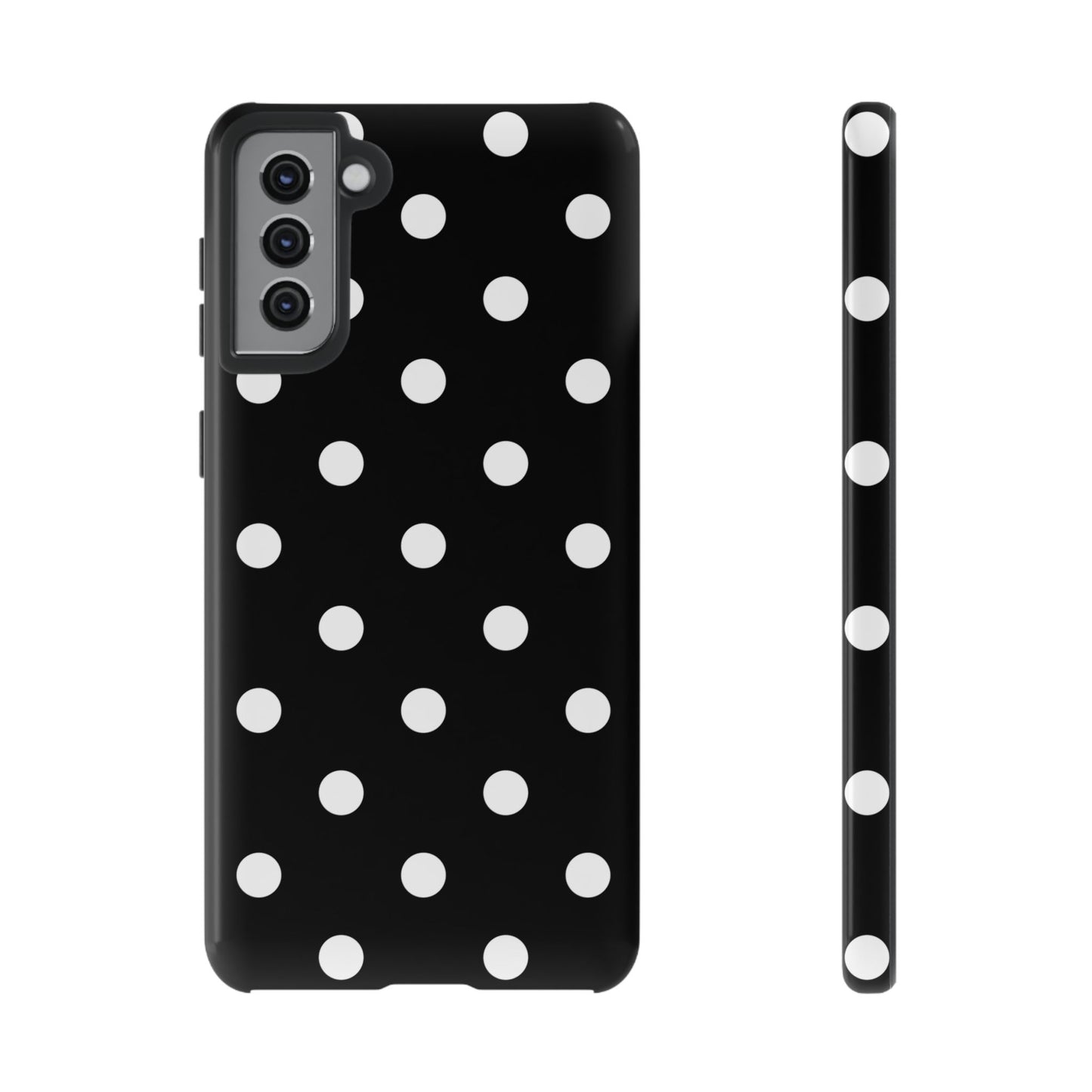 Black Polka Dot Tough Phone Case
