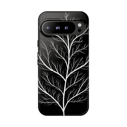 White Tree Silhouette Tough Phone Case
