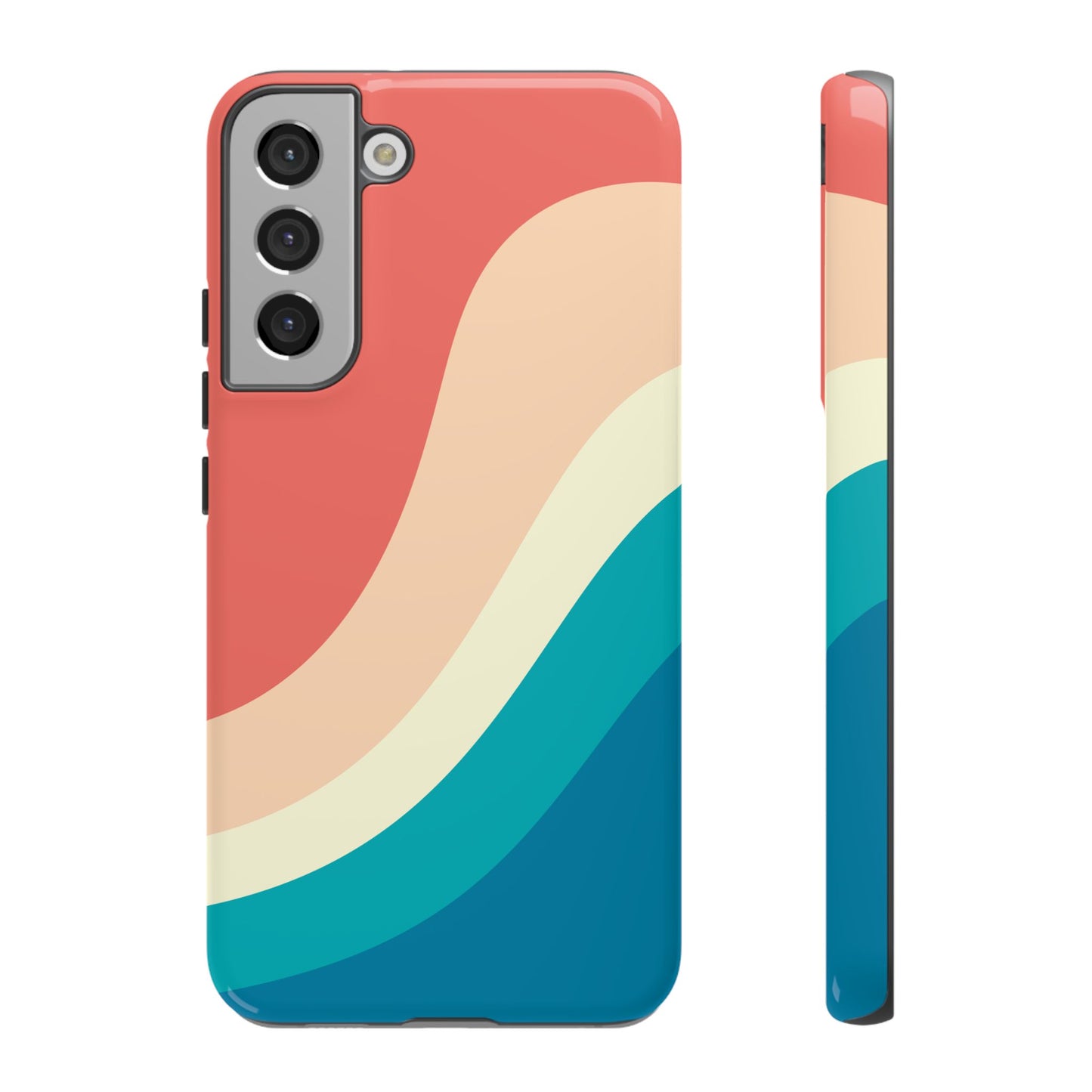 Retro Sunset Wave Tough Phone Case