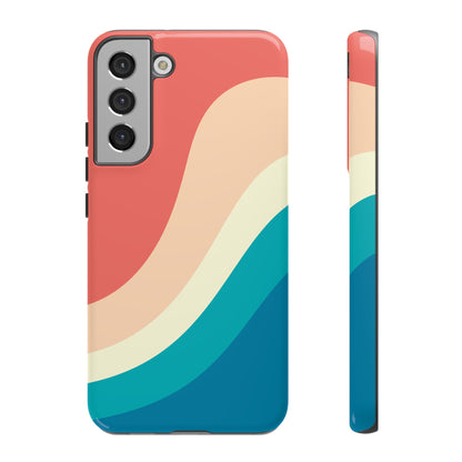 Retro Sunset Wave Tough Phone Case