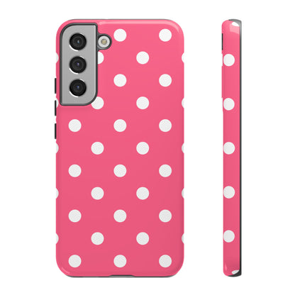 Bubblegum Pink Polka Dot Tough Phone Case