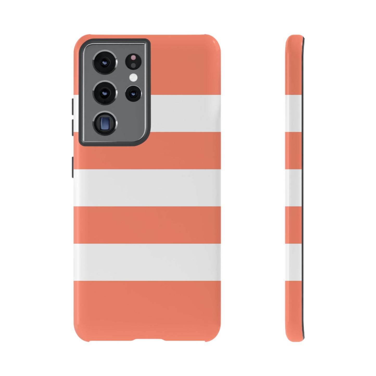 Coral Cabana Stripe Tough Phone Case