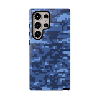 Navy Pixel Camo Tough Phone Case
