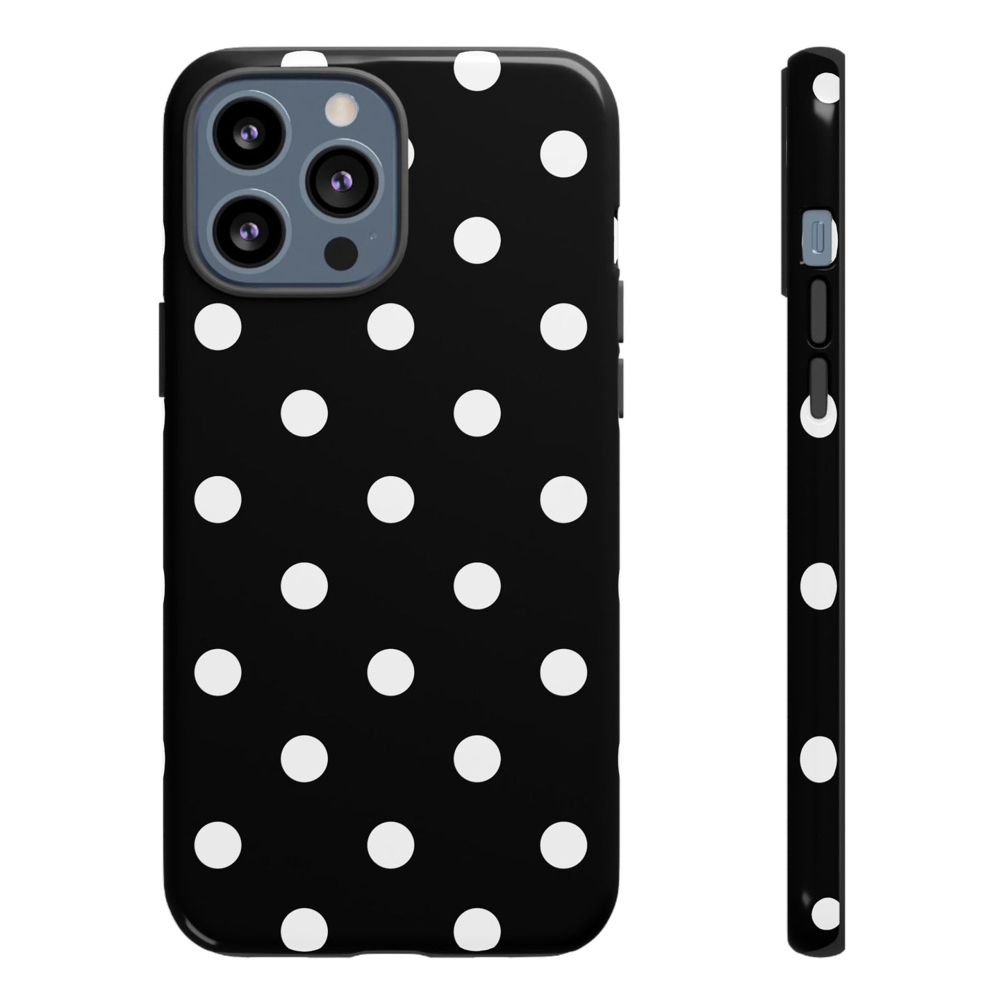 Black Polka Dot Tough Phone Case
