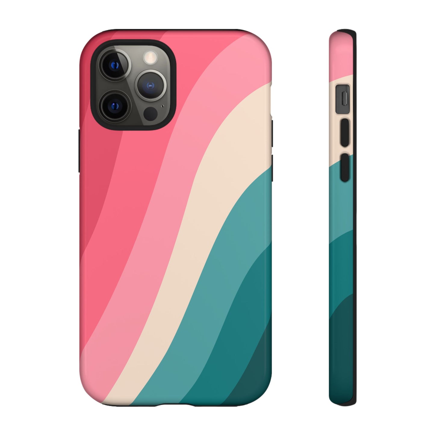 Blush Teal Wave Tough Phone Case