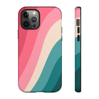 Blush Teal Wave Tough Phone Case