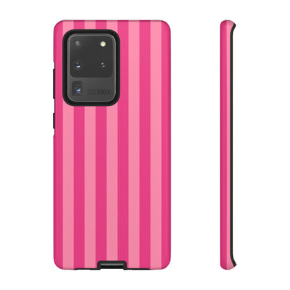 Pink Candy Stripe Tough Phone Case