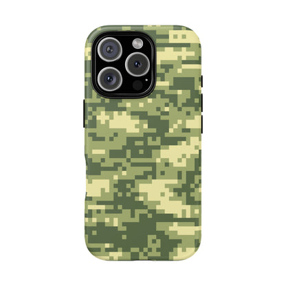 Olive Pixel Camo Tough Phone Case