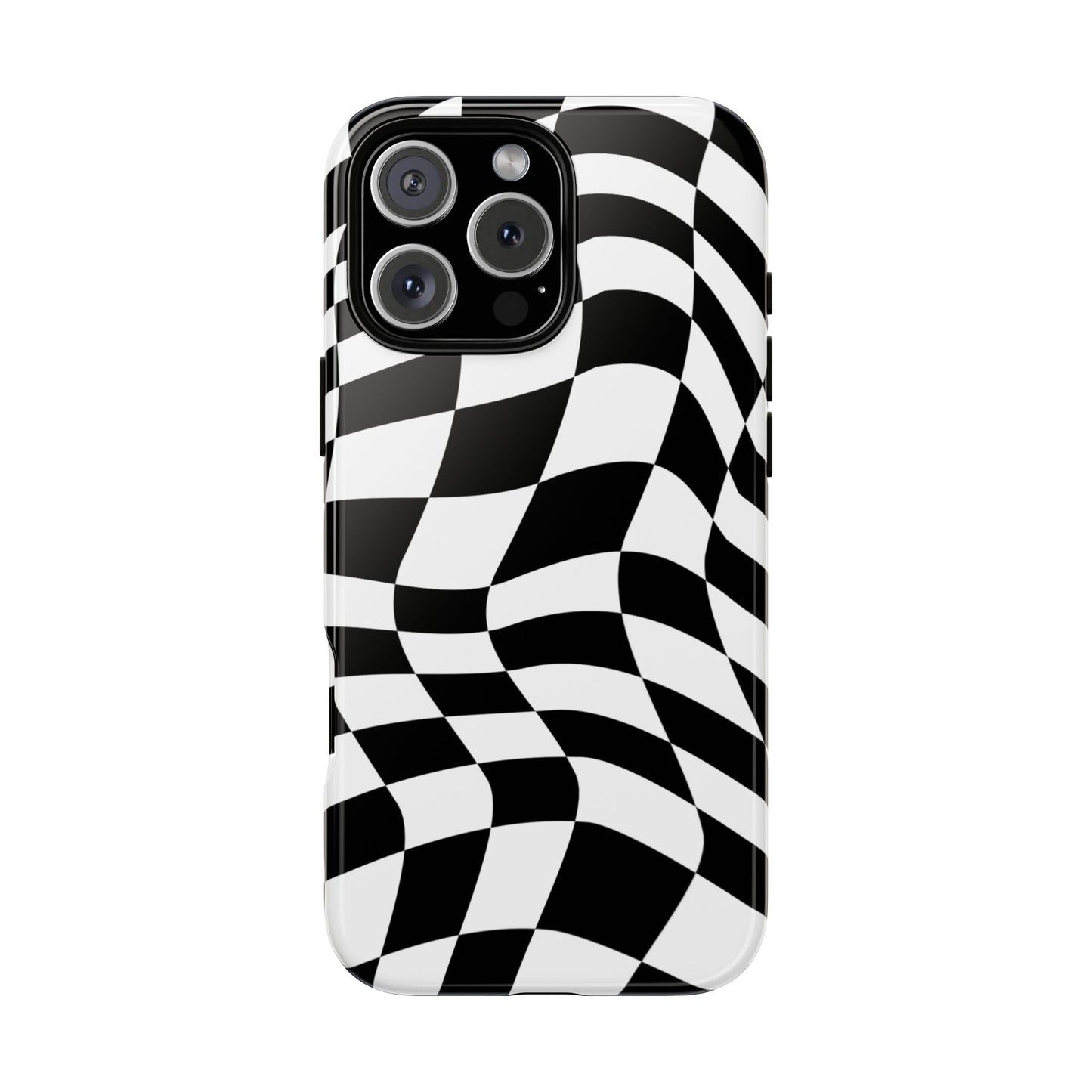Warped Checker Tough Phone Case