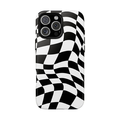 Warped Checker Tough Phone Case