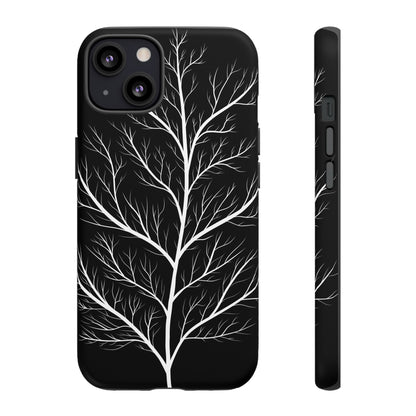 White Tree Silhouette Tough Phone Case