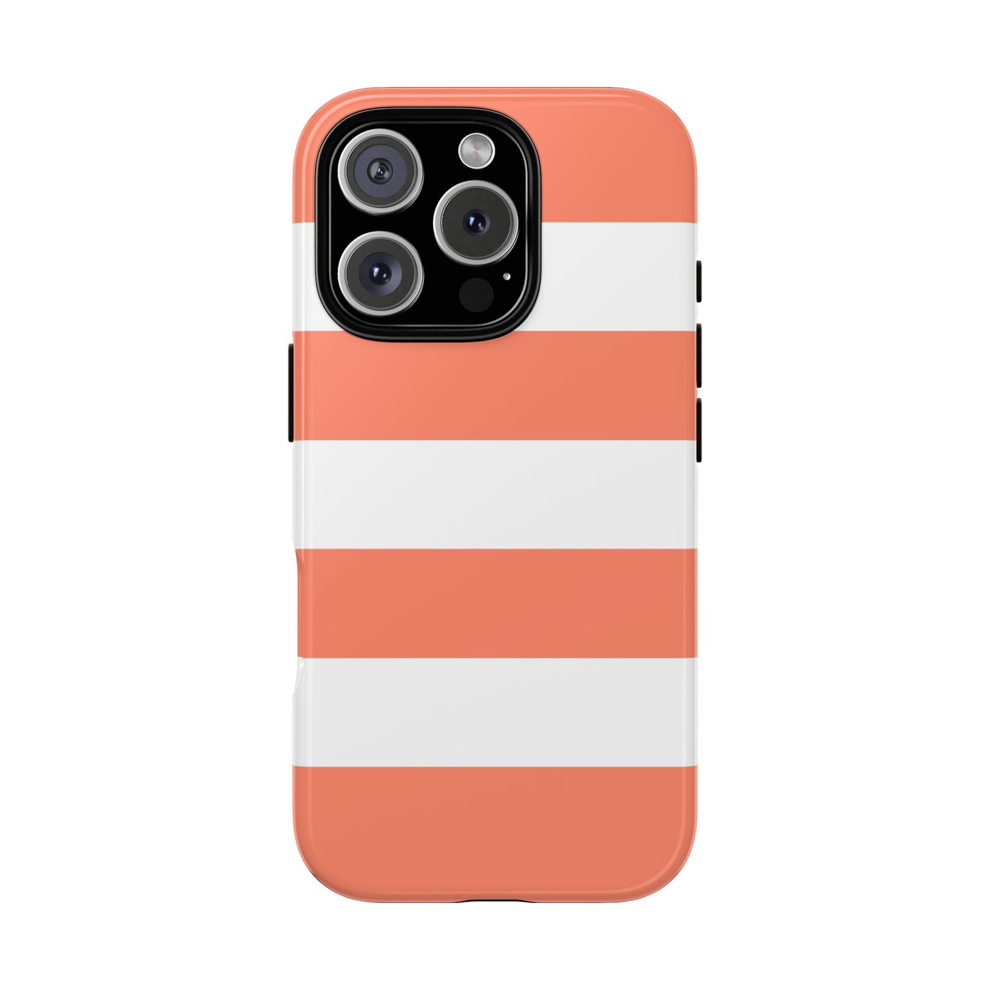 Coral Cabana Stripe Tough Phone Case