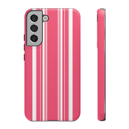 Pink Prep Stripe Tough Phone Case