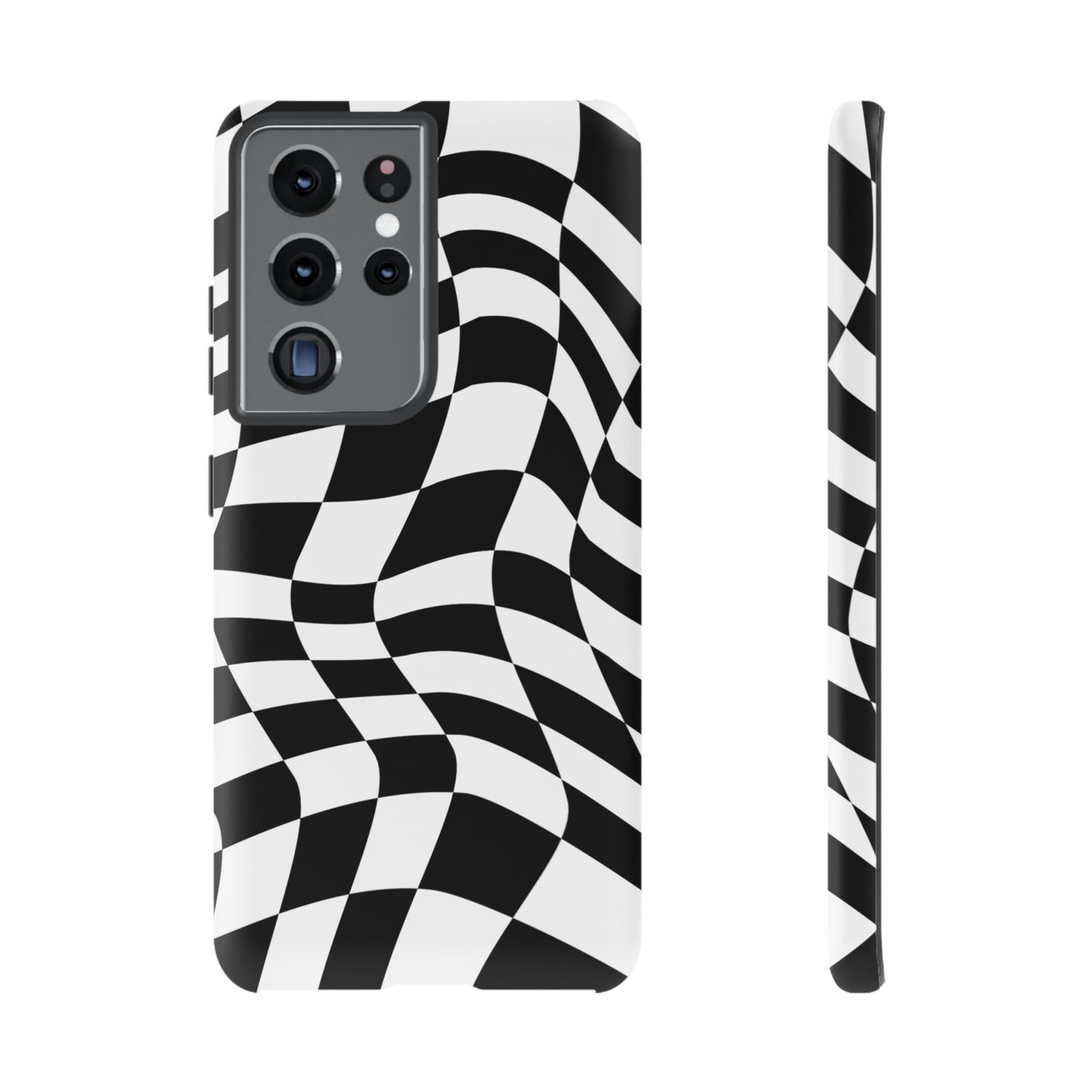 Warped Checker Tough Phone Case