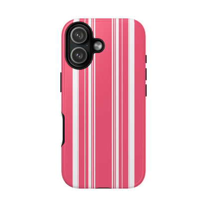 Pink Prep Stripe Tough Phone Case