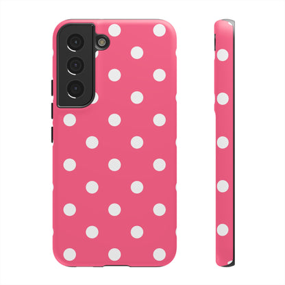 Bubblegum Pink Polka Dot Tough Phone Case