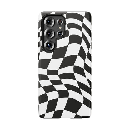 Warped Checker Tough Phone Case