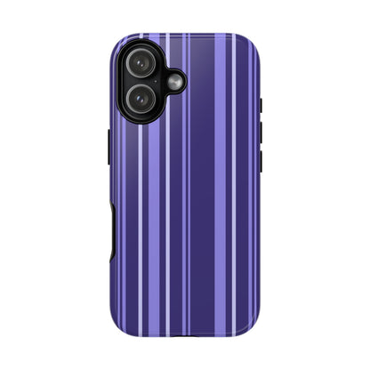 Berry Violet Stripe Tough Phone Case