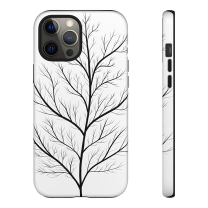 Black Branch Tree Tough Phone Case