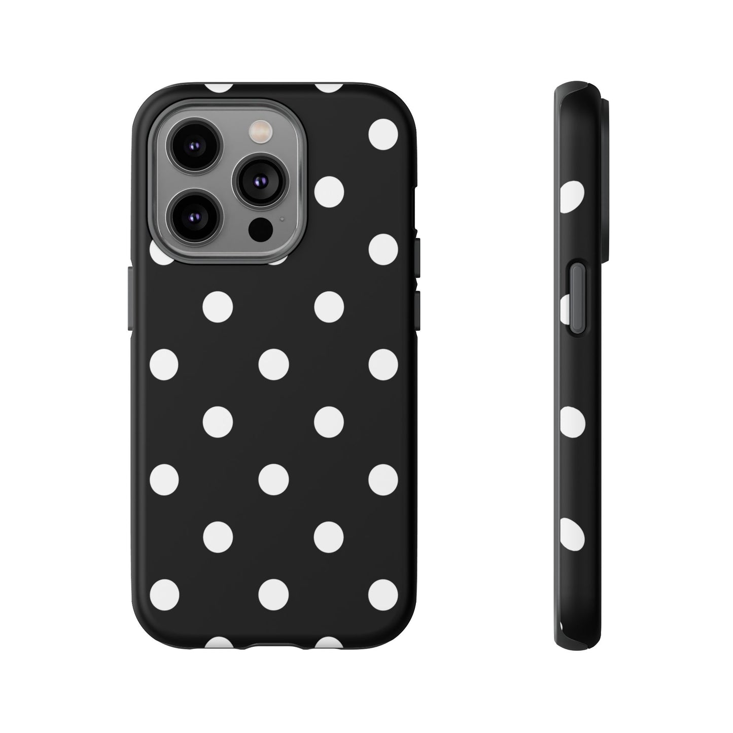 Black Polka Dot Tough Phone Case