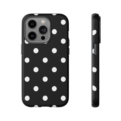 Black Polka Dot Tough Phone Case