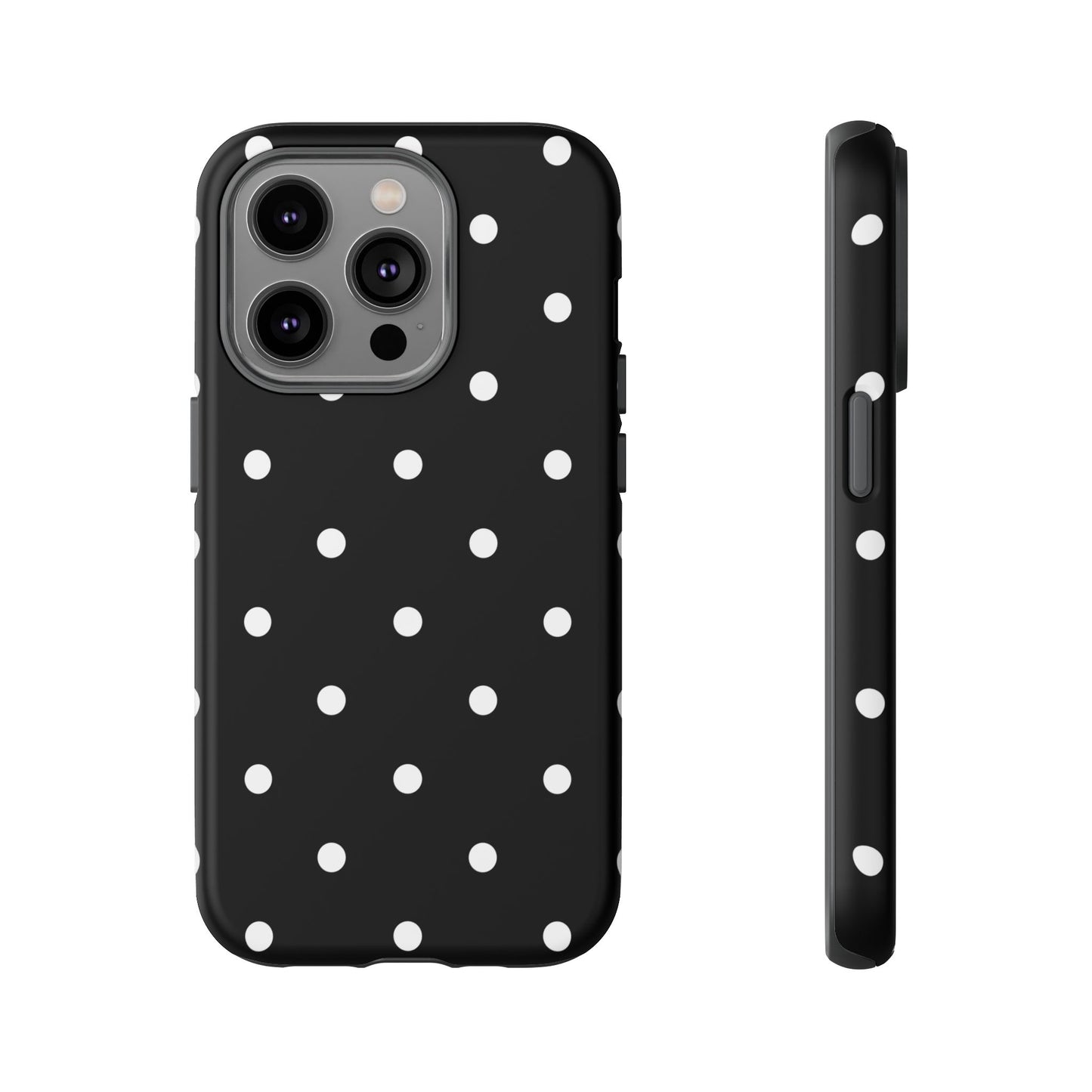 Black Polka Dot Tough Phone Case